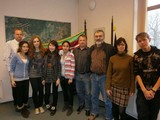 Kazakhian students recieved by a major Frantisek Kucera 